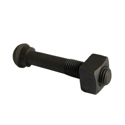 Stainless Steel Railway Track Fasteners , GOST ANSI Black M10 Bolts Finishing Surface